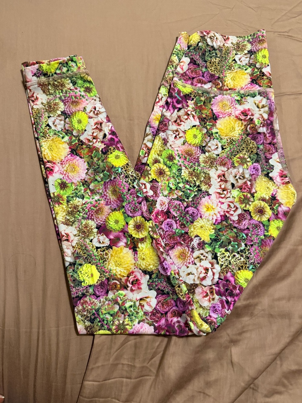 Lululemon Wunder Under HR Tight Nulux 28” Floral Multicolor Leggings Size 8
